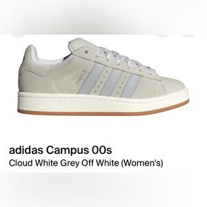 Adidas Campus 00 Women
Off White/Cloud White/Grey